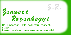 zsanett rozsahegyi business card